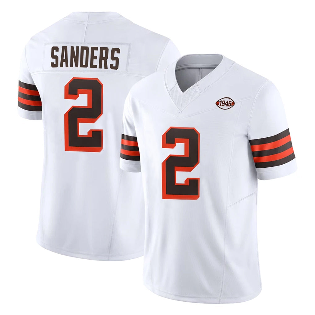 Perkns C.Browns #2 Shedeur Sanders Player White Limited Vapor F.U.S.E. Alternate Game Stitched Jerseys