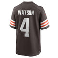 Perkns C.Browns #4 Deshaun Watson Brown Game Stitched Jerseys