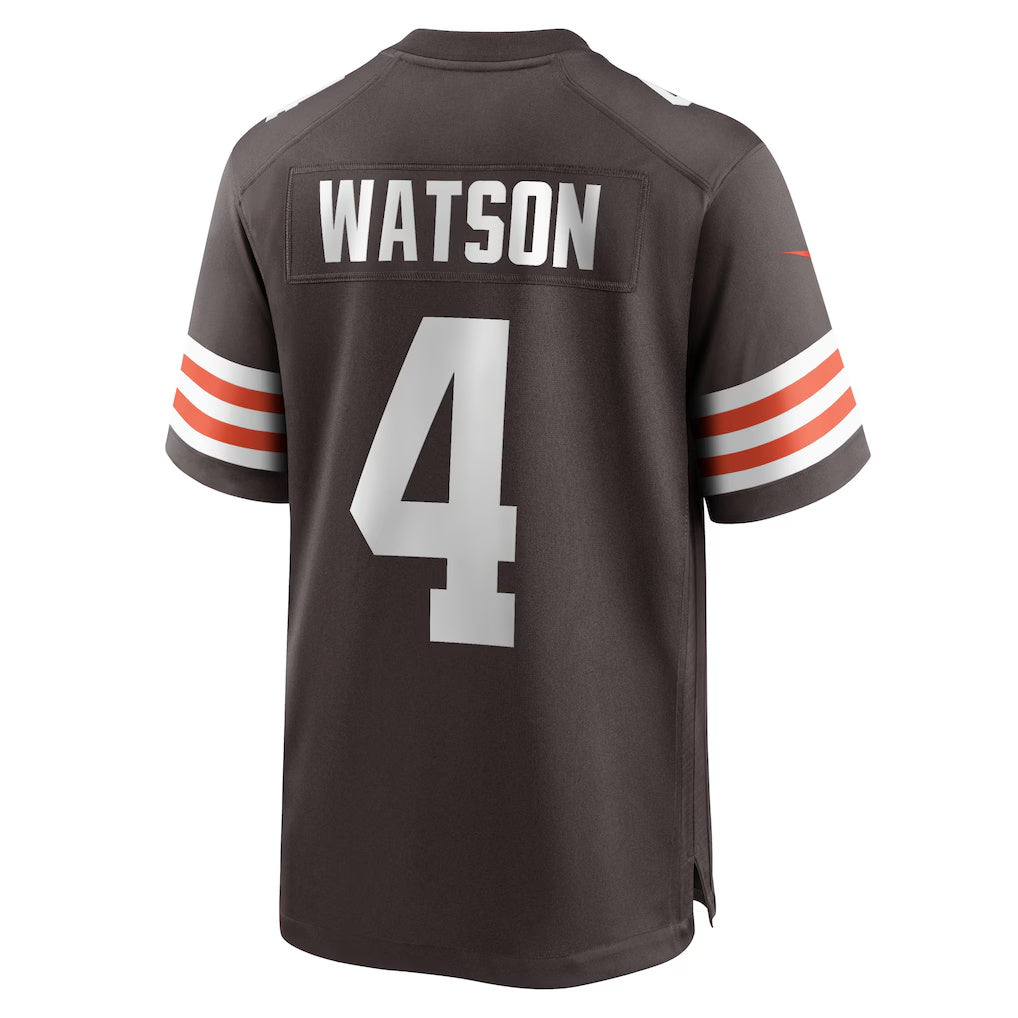 Perkns C.Browns #4 Deshaun Watson Brown Game Stitched Jerseys
