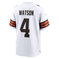 Perkns C.Browns #4 Deshaun Watson White Game Stitched Jerseys