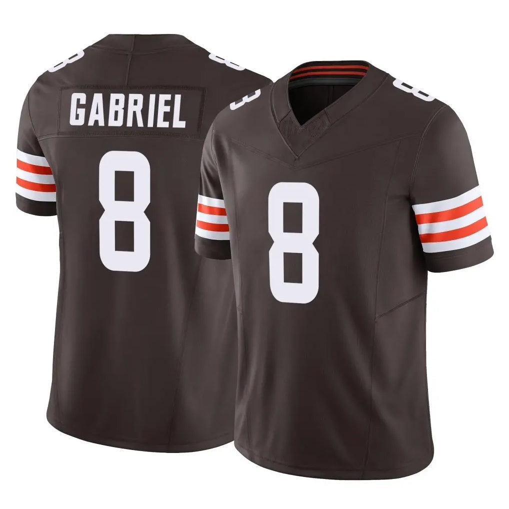 Perkns C.Browns #8 Dillon Gabriel Player Brown Vapor F.U.S.E. Limited Home Game Stitched Jerseys