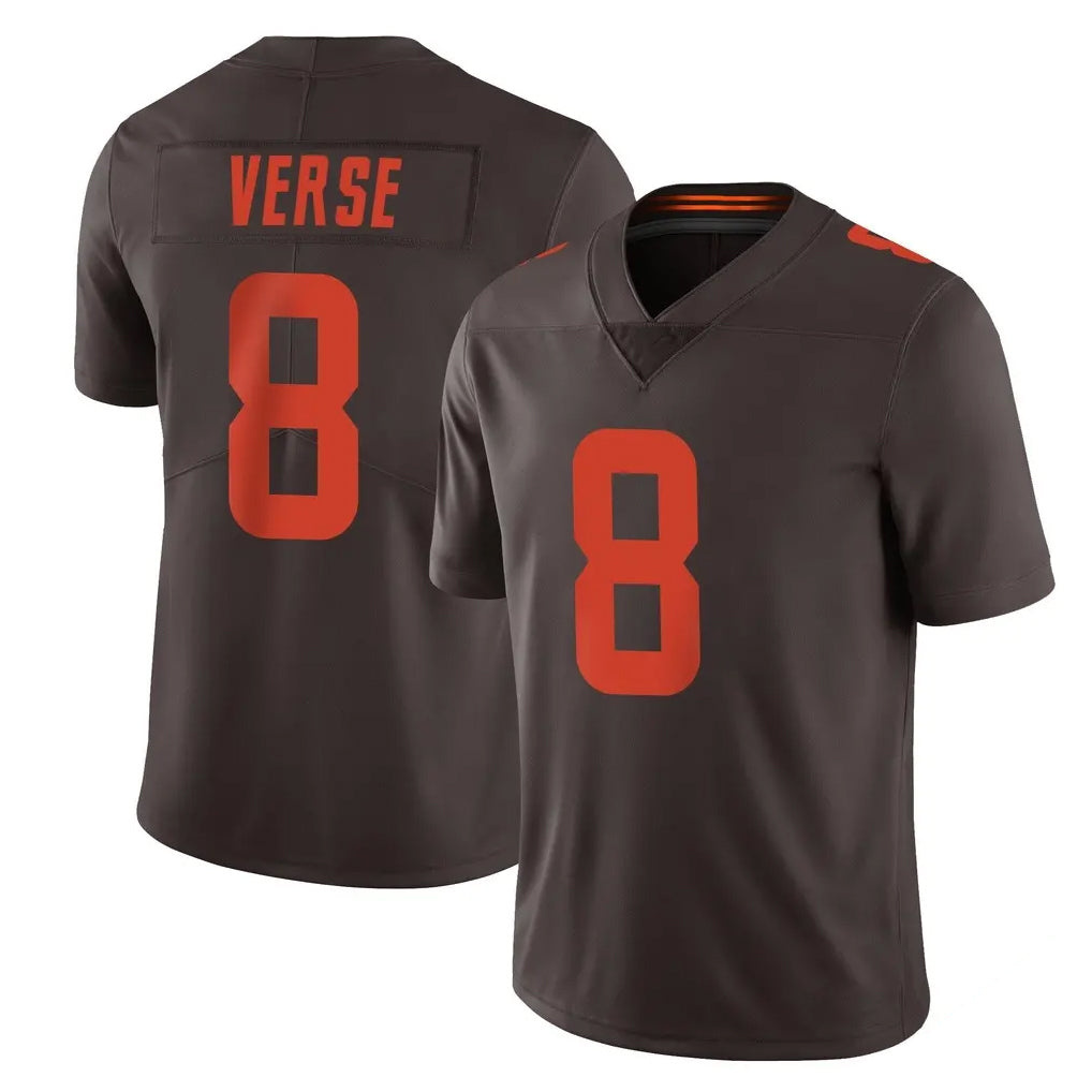 Perkns C.Browns #8 Jared Verse Player Browns Color Rush Limited Home Game Stitched Jerseys