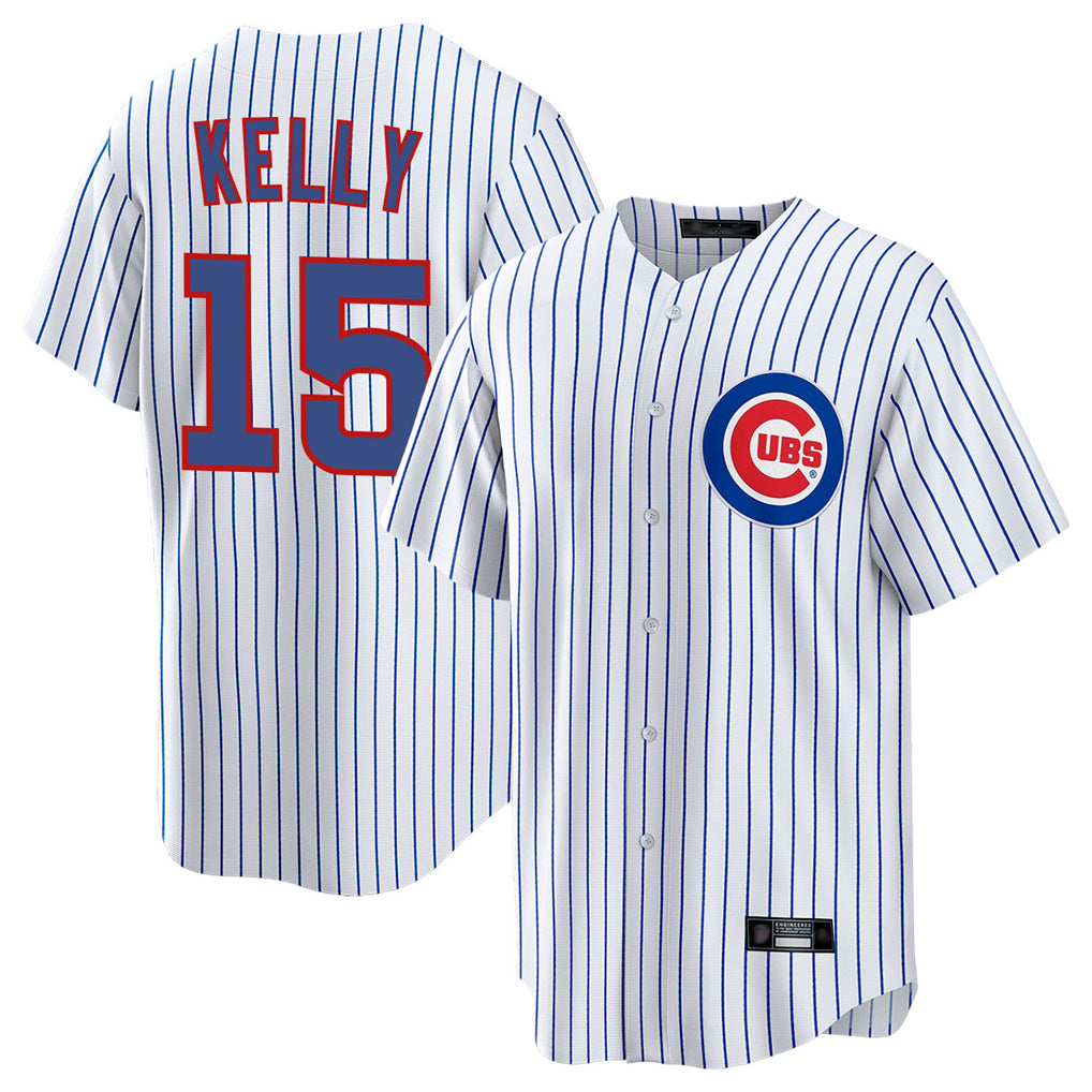 Perkns C.Cubs #15 Carson Kelly Player White Limited Home Game Stitched Jerseys