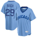 Perkns C.Cubs #29 Michael Busch Player Blue T-shirt Cooperstown Collection Limited Stitched Jerseys
