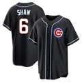 Perkns C.Cubs #6 Matt Shaw Player Black Fashion Out Game Stitched Jerseys
