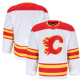 Perkns C.Flames White Away Authentic Pro Jerseys