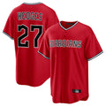 Perkns C.Guardians #27 Austin Hedges Player Red Home Game Stitched Jerseys
