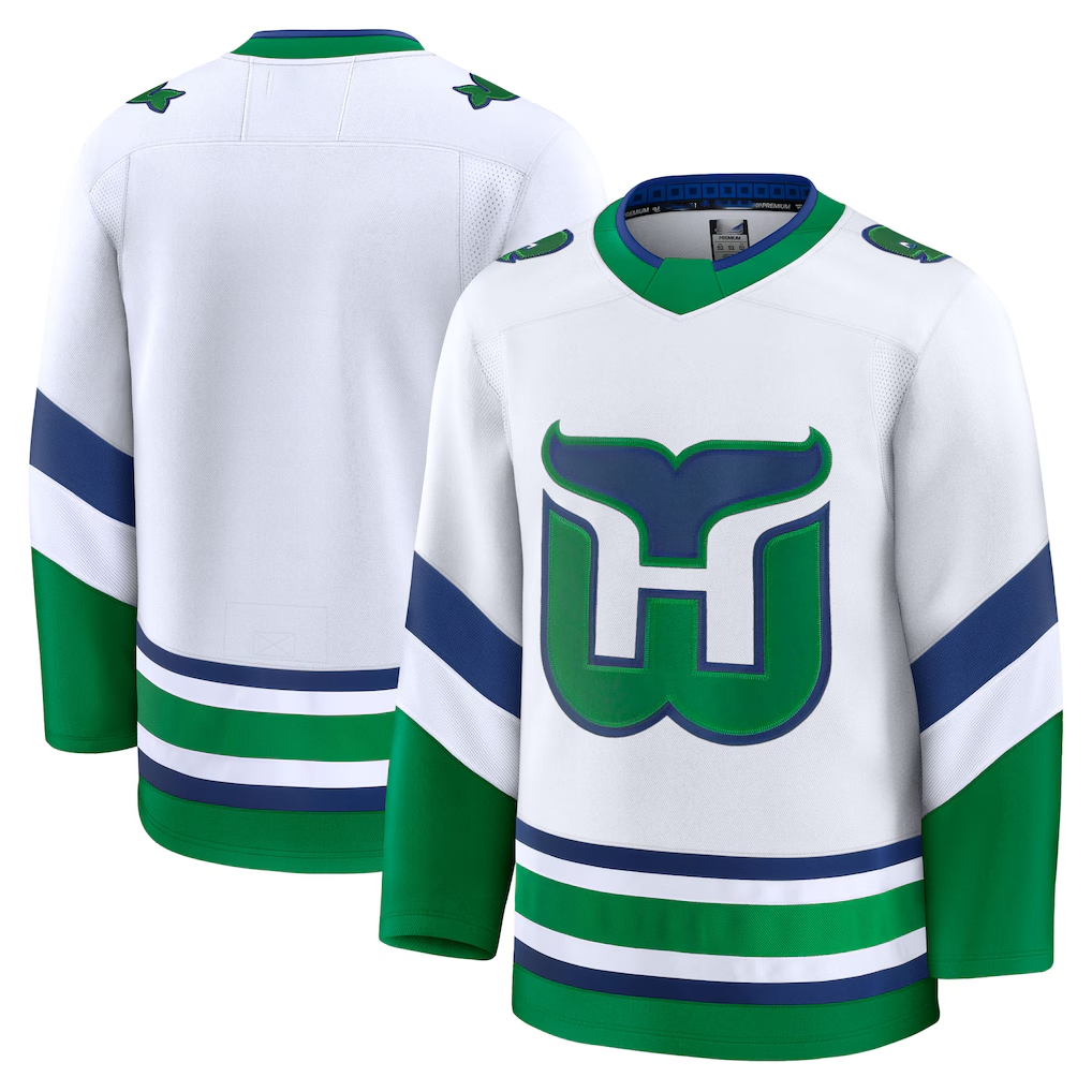 Perkns C.Hurricanes White Throwback Premium Stitched Jerseys
