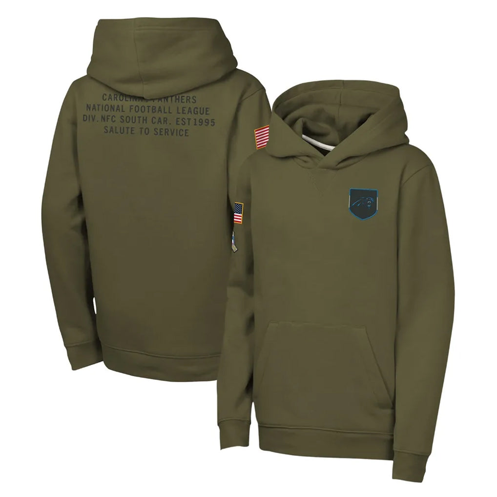 Perkns C.Panthers Olive Salute to Service Hoodies Game Blank Player Stitched Jerseys