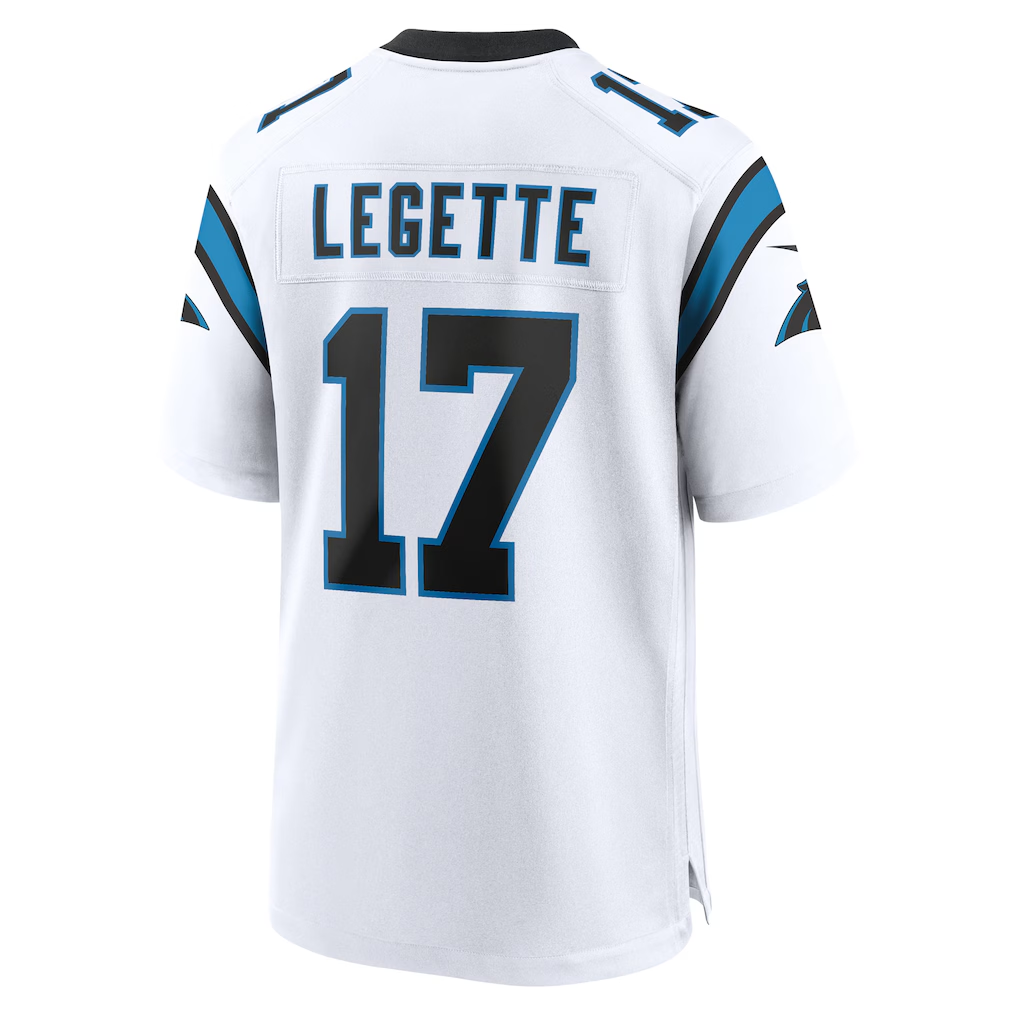 Perkns C.Panthers #17 Xavier Legette White Game Stitched Jerseys