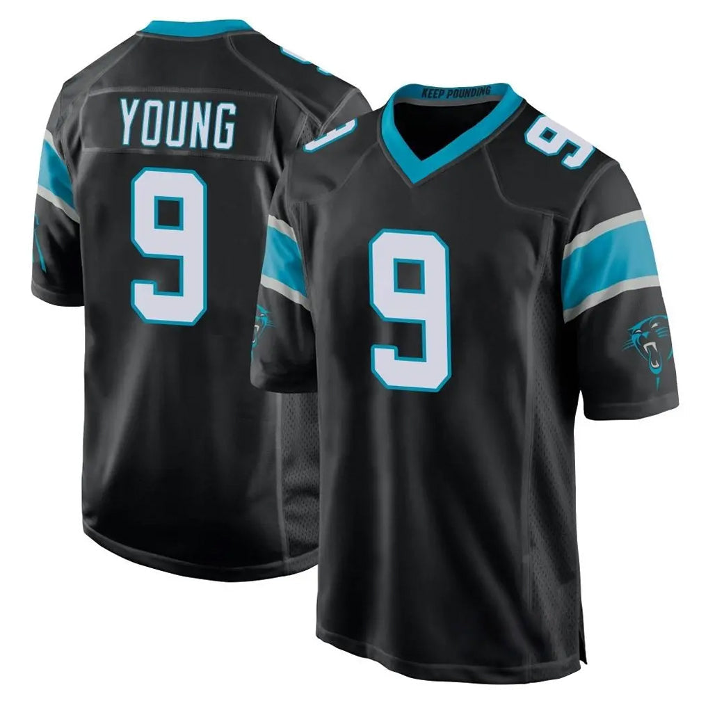 Perkns C.Panthers #9 Bryce Young Player Black Game Stitched Jerseys