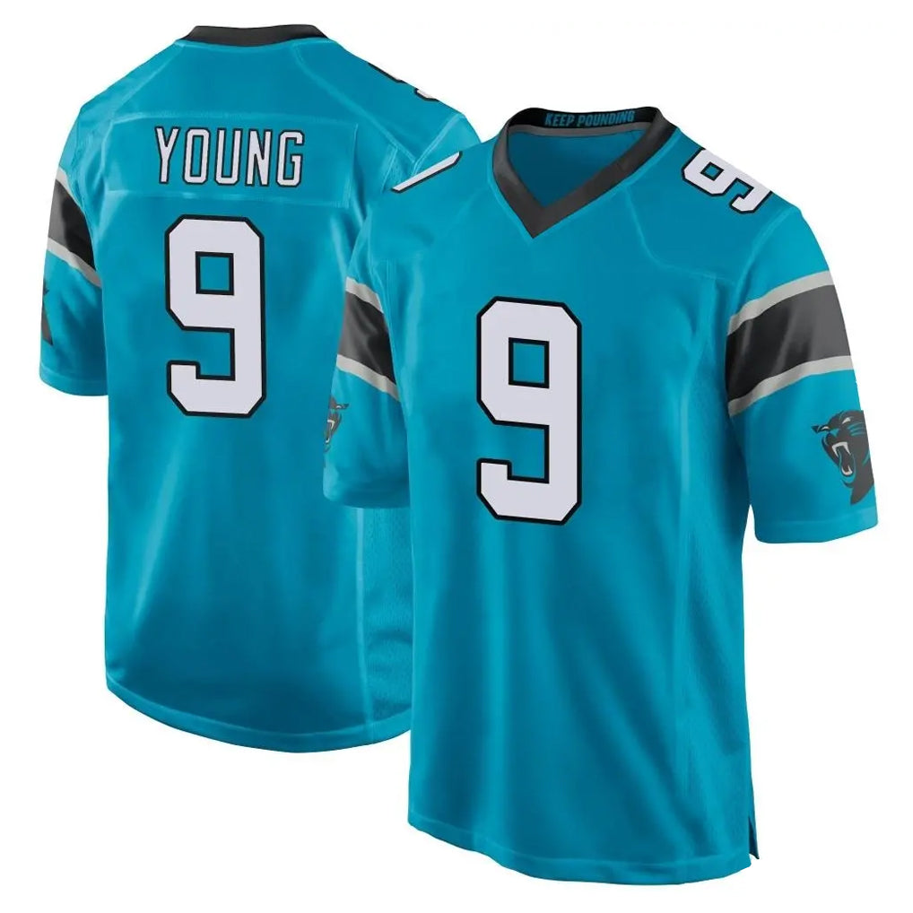 Perkns C.Panthers #9 Bryce Young Player Blue Game Stitched Jerseys