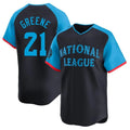 Perkns C.Reds #21 Hunter Greene Player Navy Limited National League All-Star Game Stitched Jerseys