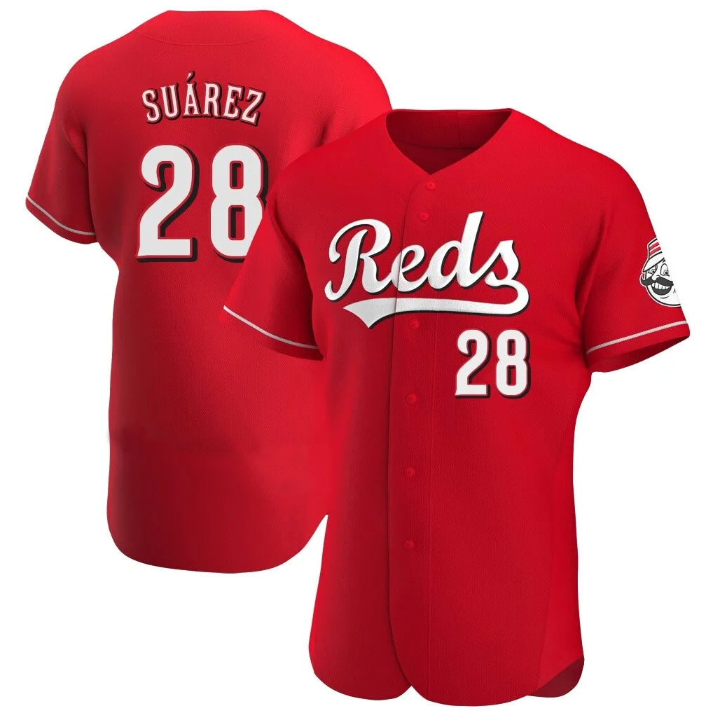Perkns C.Reds #28 Eugenio Su¡§¡érez Player Red Limited Elite Home Stitched Jerseys