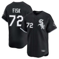 Perkns C.White Sox #72 Carlton Fisk Player Black Limited Home Stitched Jerseys