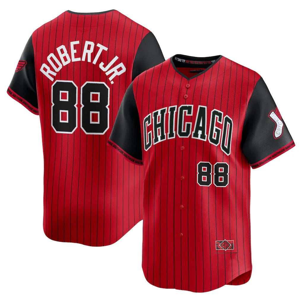 Perkns C.White Sox #88 Luis Robert Jr Player Red City Connect Limited Home Stitched Jerseys