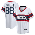 Perkns C.White Sox #88 Luis Robert Jr Player White T-shirt Home Game Stitched Jerseys