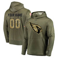 Perkns Custom A.Cardinals Olive Salute to Service Limited Hoodie Any Name & Numbers Stitched Jerseys
