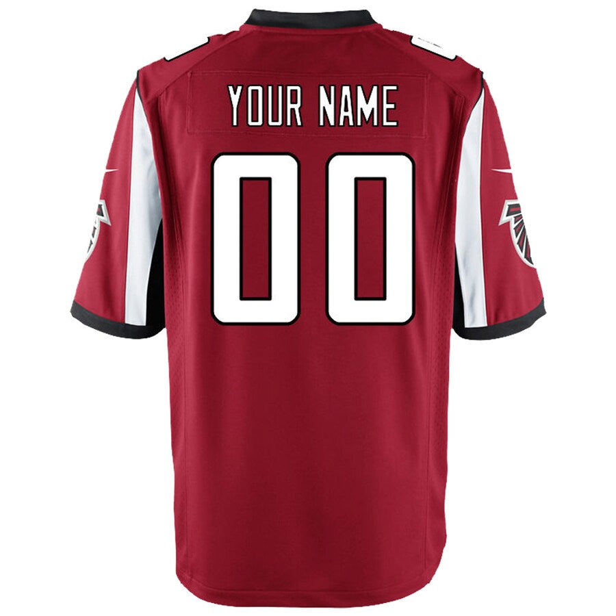Perkns Custom A.Falcons Red Game Stitched Jerseys
