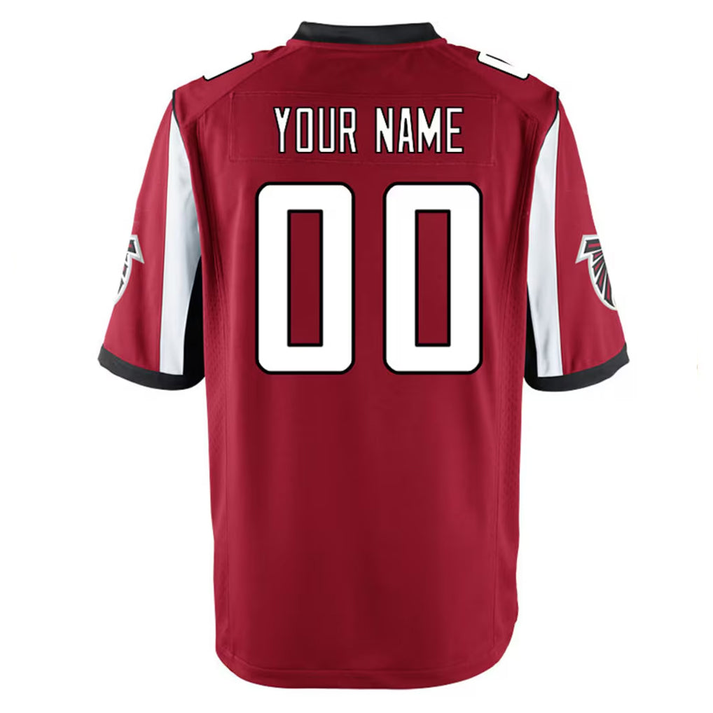 Perkns Custom A.Falcons Red Home Game Any Name & Numbers Stitched Jerseys
