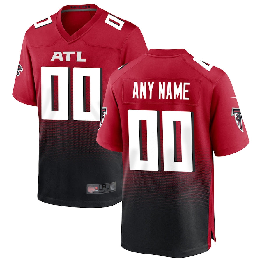 Perkns Custom A.Falcons Red Replica Home Game Stitched Jerseys
