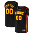 Perkns Custom A.Hawks Black Fast Break Replica Jerseys - Statement Edition