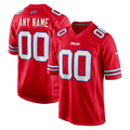 Perkns Custom B.Bills Red Alternate Game Stitched Jerseys