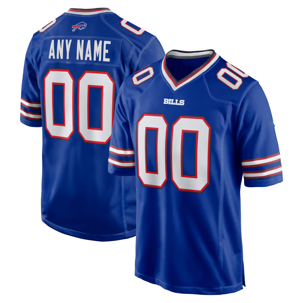 Perkns Custom B.Bills Royal Royal Game Stitched Jerseys