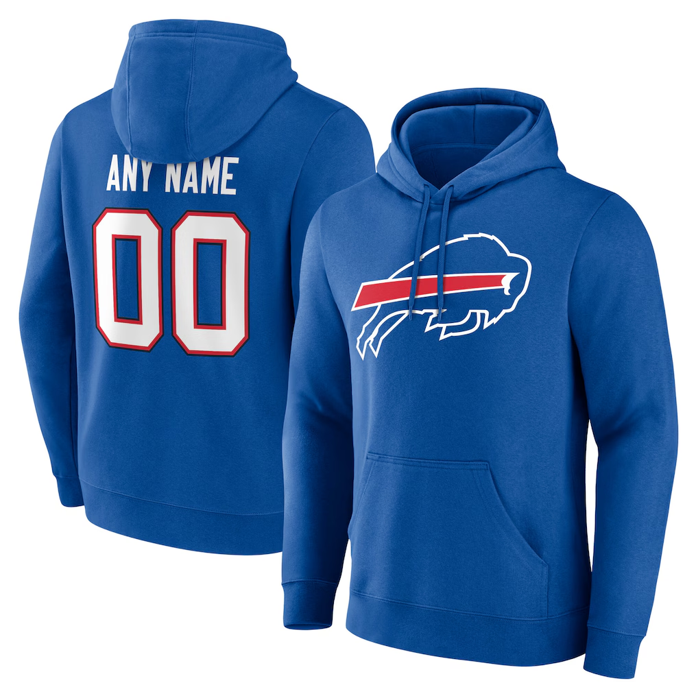 Perkns Custom B.Bills Team Authentic Personalized Name & Number Hoodie Stitched Jerseys