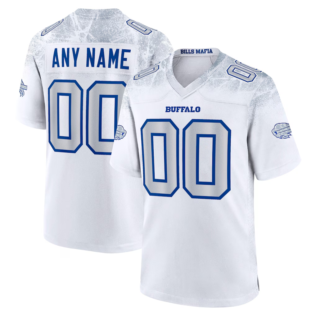 Perkns Custom B.Bills White 2025 Rivalries Collection Game Stitched Jerseys