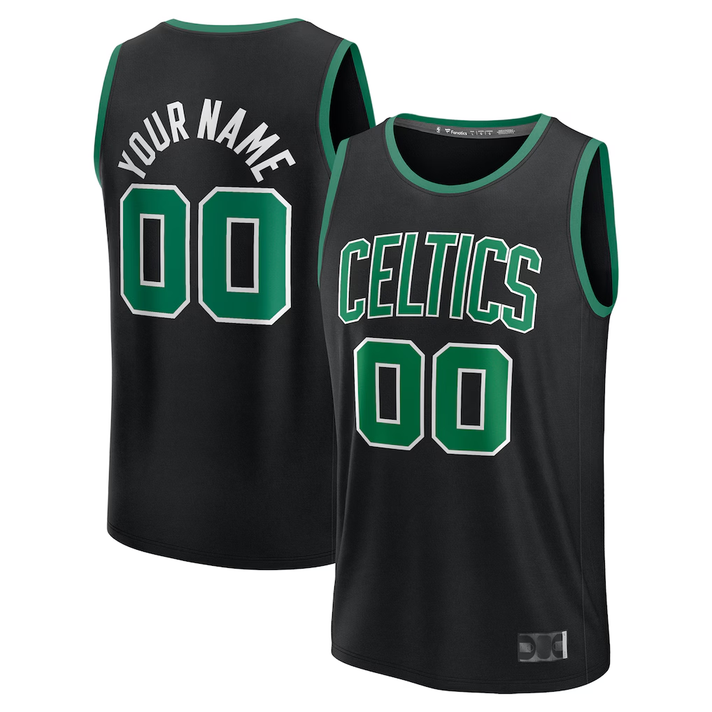 Perkns Custom B.Celtics Black Fast Break Jerseys - Statement Edition