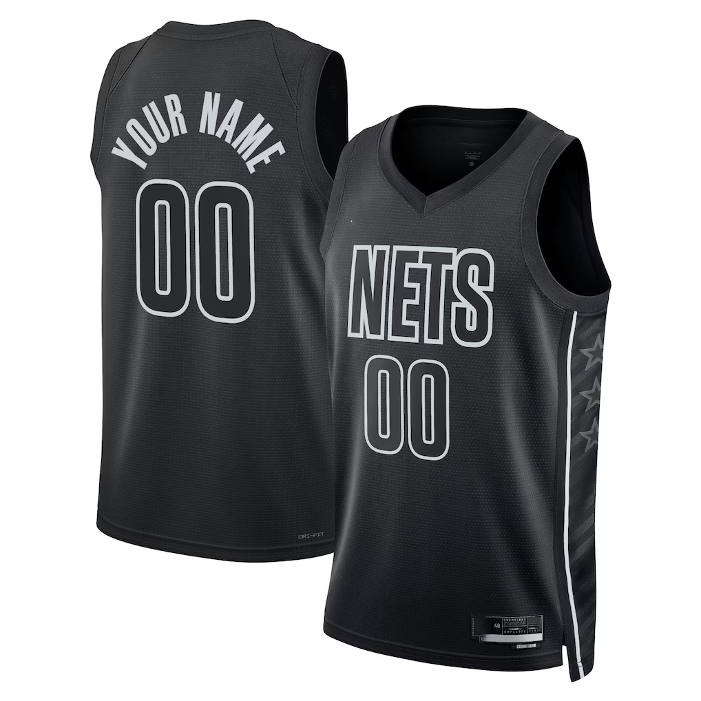 Perkns Custom B.Nets Black 2022-23 Swingman Jerseys - Statement Edition