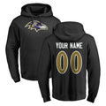 Perkns Custom B.Ravens Black Pullover Hoodie Any Name & Numbers Stitched Jerseys