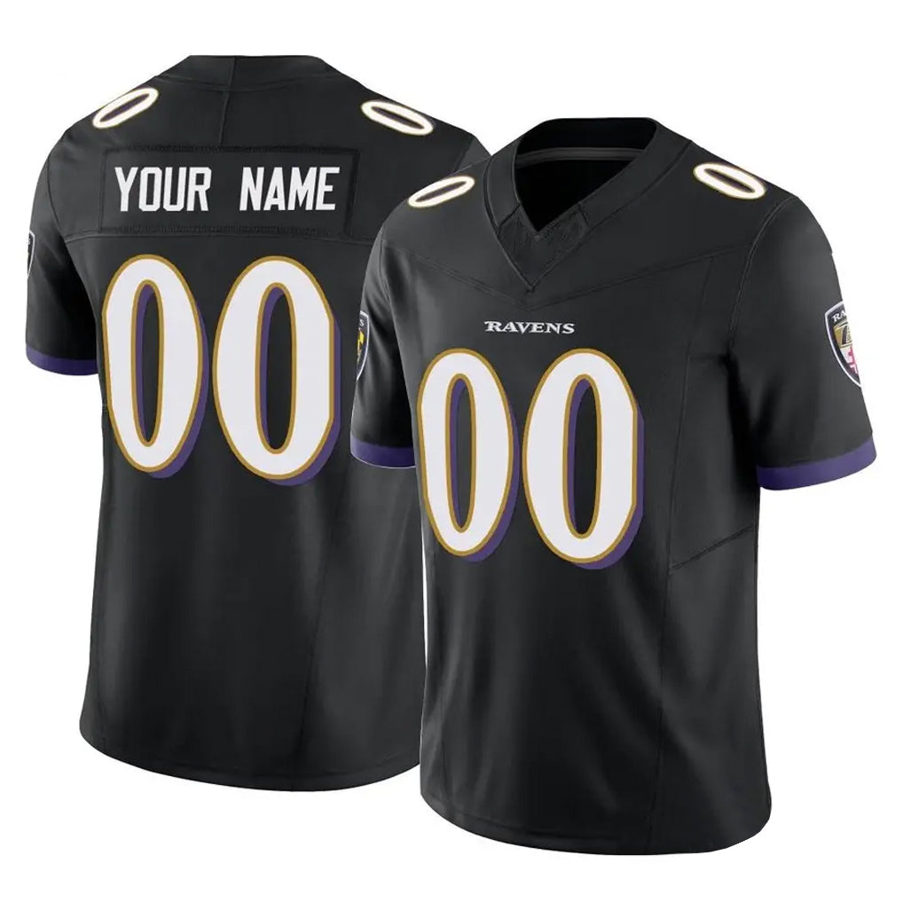 Perkns Custom B.Ravens Black Vapor F.U.S.E. Limited Game Any Name & Numbers Stitched Jerseys