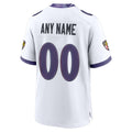 Perkns Custom B.Ravens White Home Game Any Name & Numbers Stitched Jerseys
