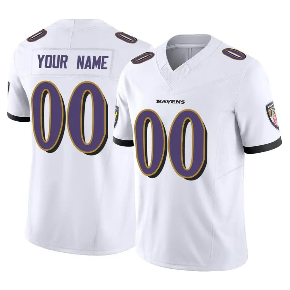 Perkns Custom B.Ravens White Vapor F.U.S.E. Limited Any Name & Numbers Stitched Jerseys