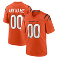 Perkns Custom C.Bengals Orange Alternate Game Stitched Jerseys