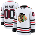 Perkns Custom C.Blackhawks White Away Premium Jerseys