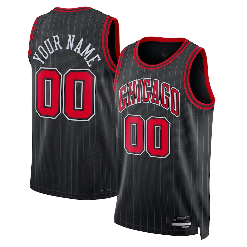 Perkns Custom C.Bulls Black 2022-23 Swingman Jerseys - Statement Edition