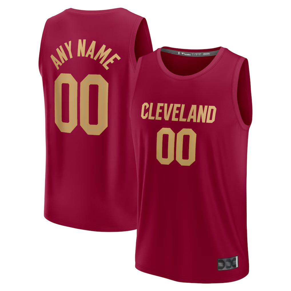 Perkns Custom C.Cavaliers Wine Fast Break Jerseys - Icon Edition