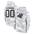 Perkns Custom C.Panthers Arctic Camo Salute to Service Pullover Hoodies Any Name & Numbers Stitched Jerseys