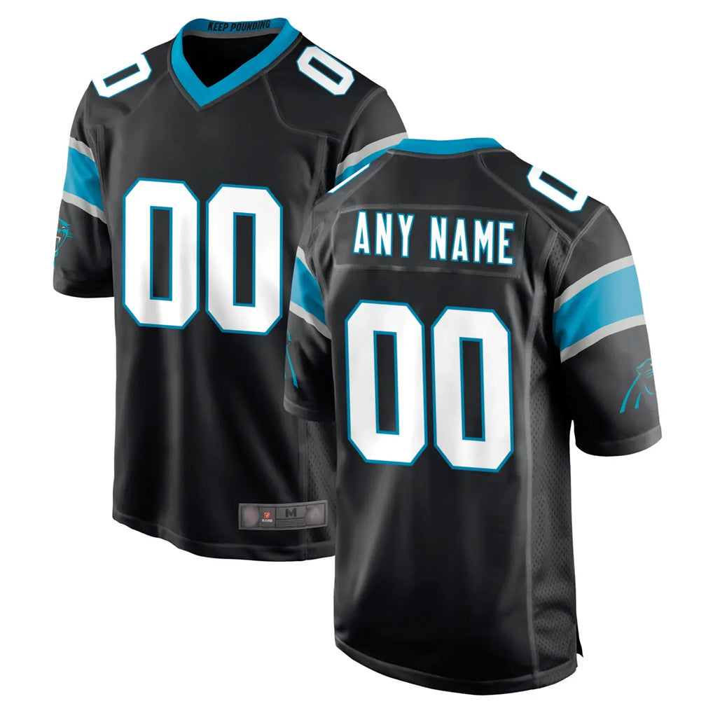 Perkns Custom C.Panthers Black Game Any Name & Numbers Stitched Jerseys