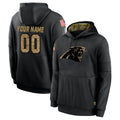 Perkns Custom C.Panthers Black Salute to Service Pullover Hoodies Any Name & Numbers Stitched Jerseys