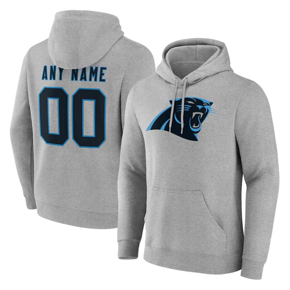 Perkns Custom C.Panthers Gray Salute to Service Hoodies Any Name & Numbers Stitched Jerseys