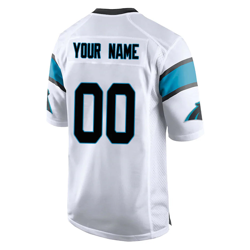 Perkns Custom C.Panthers White Game Any Name & Numbers Stitched Jerseys