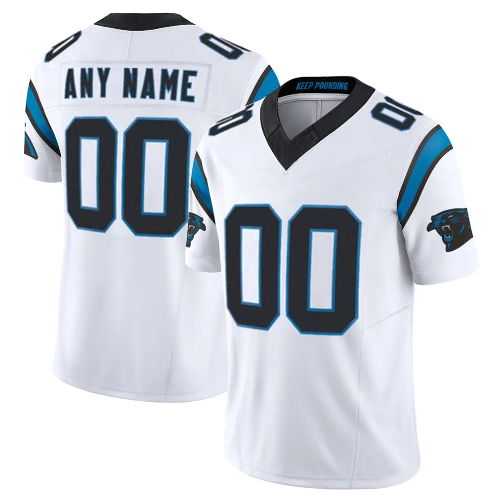 Perkns Custom C.Panthers White Vapor F.U.S.E. Limited Home Game Any Name & Numbers Stitched Jerseys