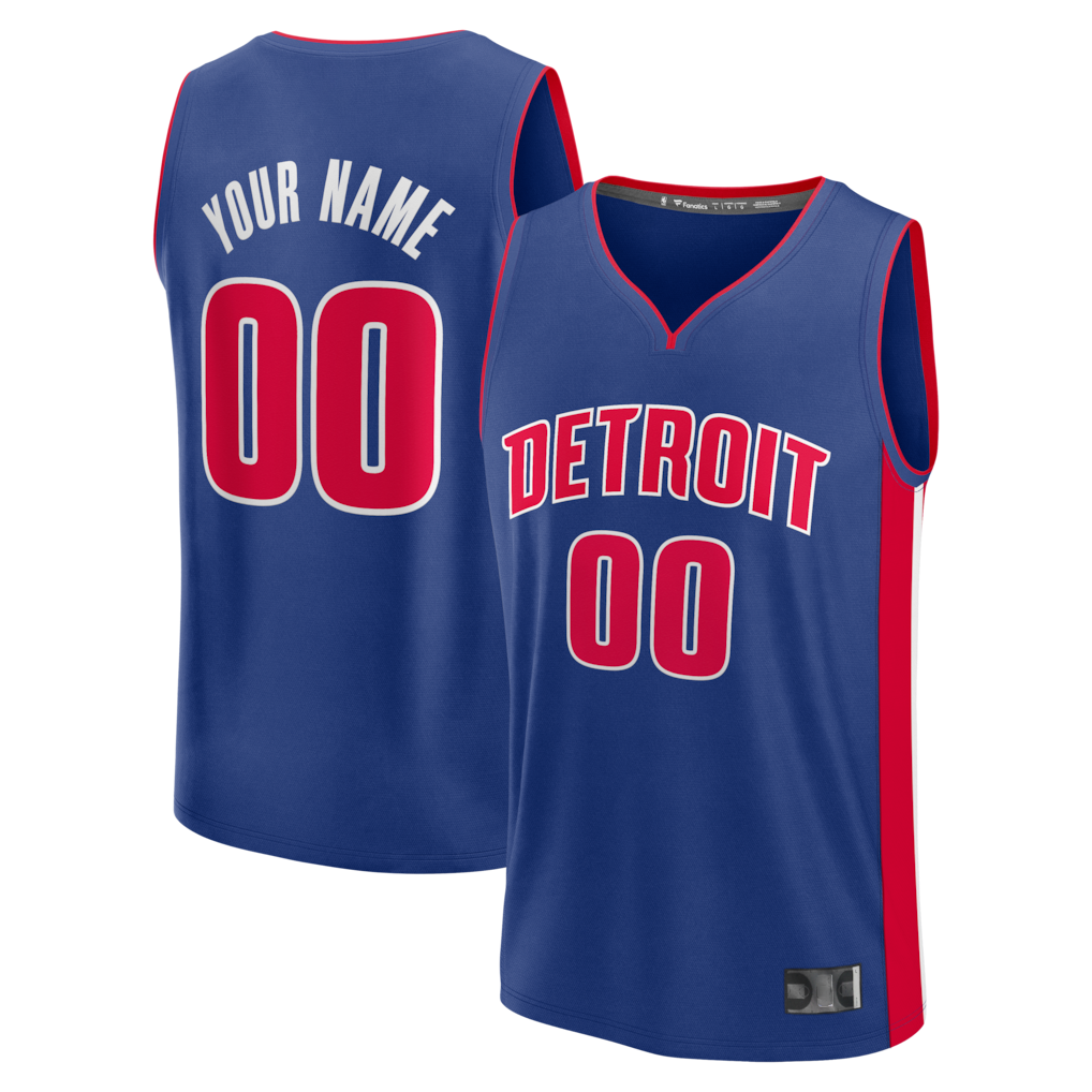 Perkns Custom D.Pistons  Blue Fast Break Jerseys - Icon Edition