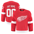 Perkns Custom D.Red wings Red Home Authentic Pro Jerseys