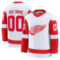 Perkns Custom D.Red wings White Away Premium Jerseys