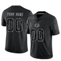 Perkns Custom GB.Packers Black REFLECTIVE Limited Stitched Jerseys